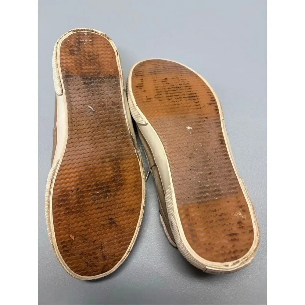 Sperry Top-Sider canvas tan loafers size 4.5